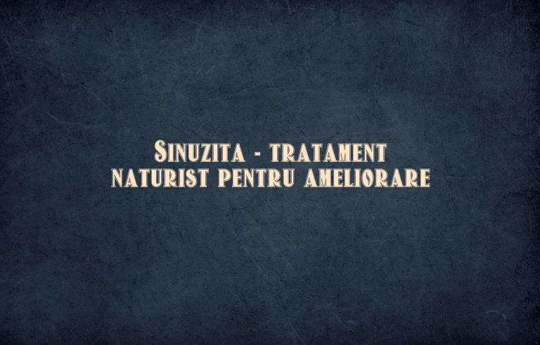 sinuzita tratament naturist