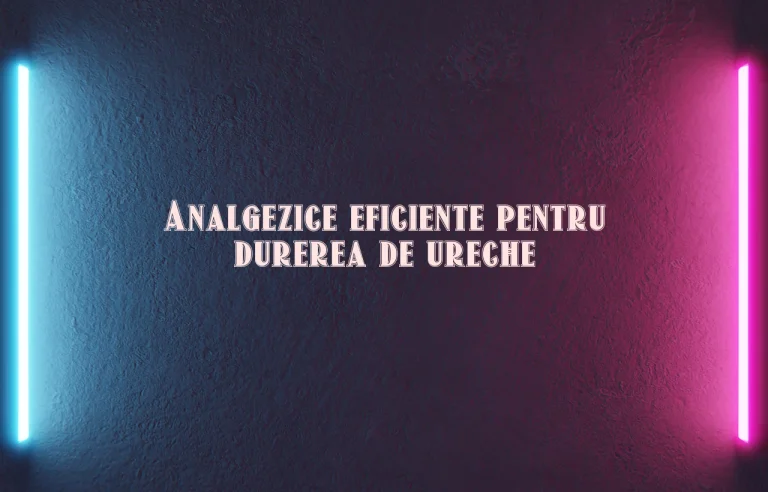 analgezice pentru durerea de ureche