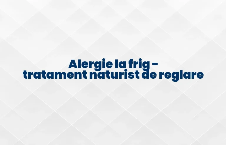 alergie la frig tratament naturist
