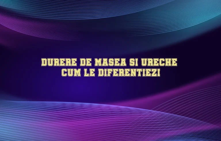durere de masea si ureche