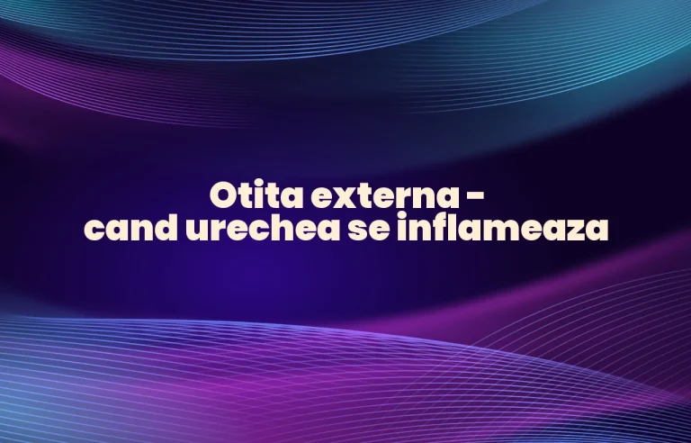 otita externa ureche inflamata