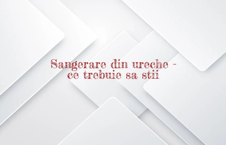 sangerare ureche