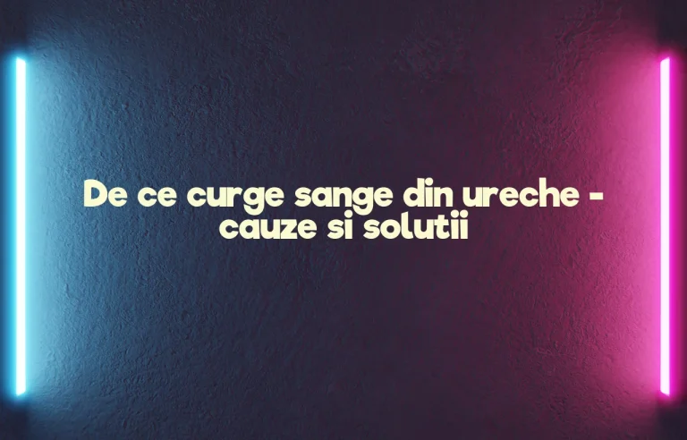 curge sange din ureche