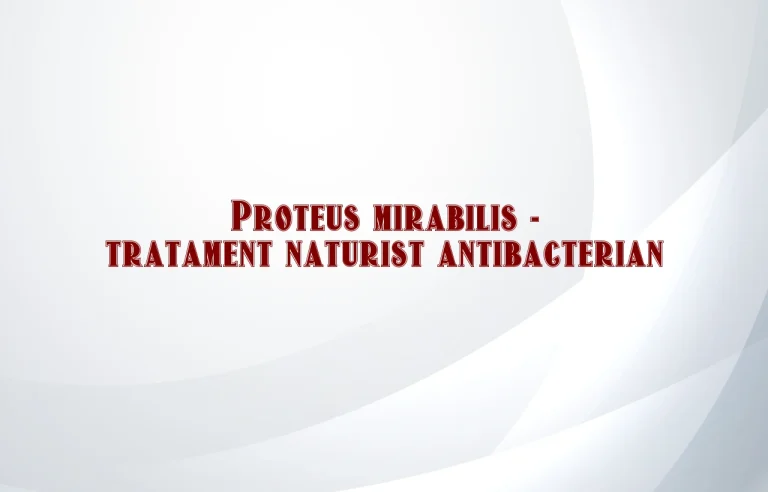 proteus mirabilis tratament naturist