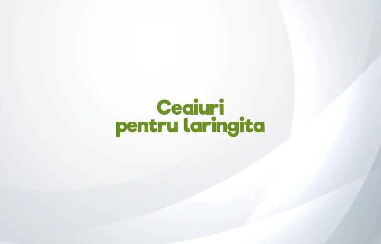 ceaiuri pentru laringita